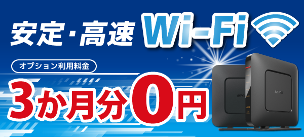 メッシュWi-Fi3か月無料(通常時)
